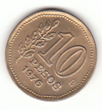 Argentinien 10 Pesos 1976 (F783)   