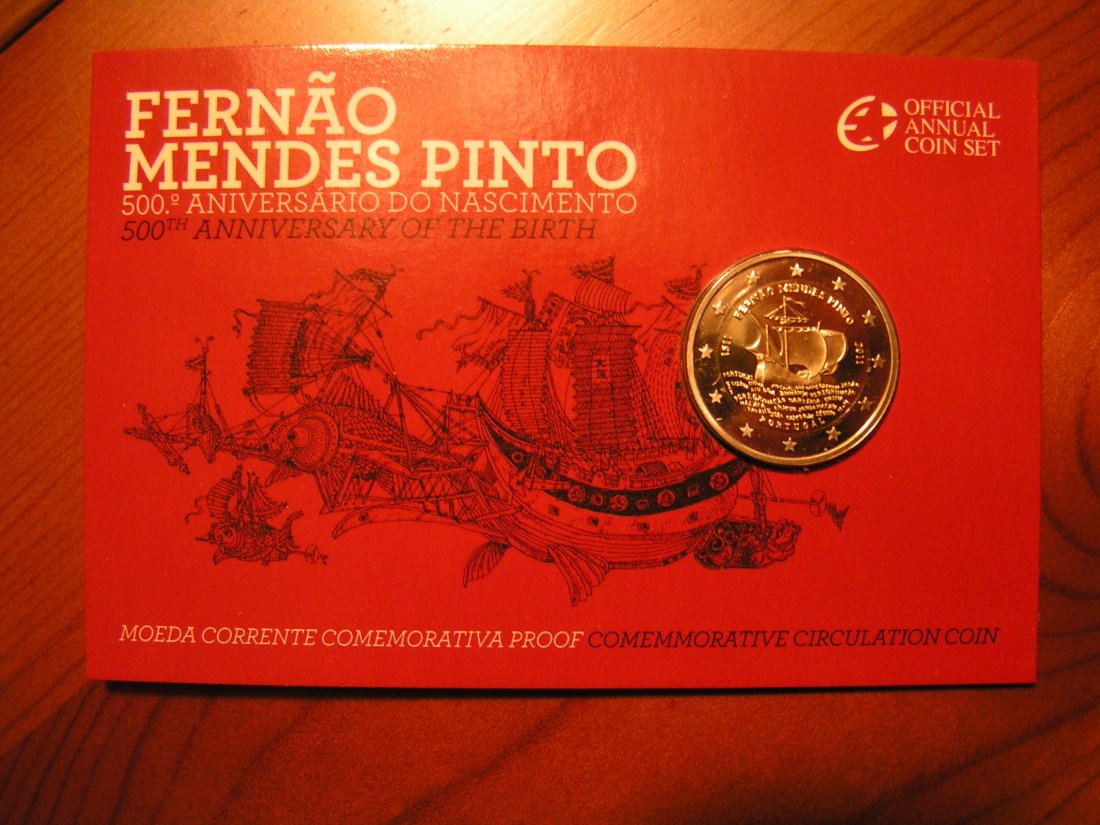  Portugal 2011 2 Euro Coincard pp <i>Fernao Mendes Pinto</i> , Aufl. 10. 000   