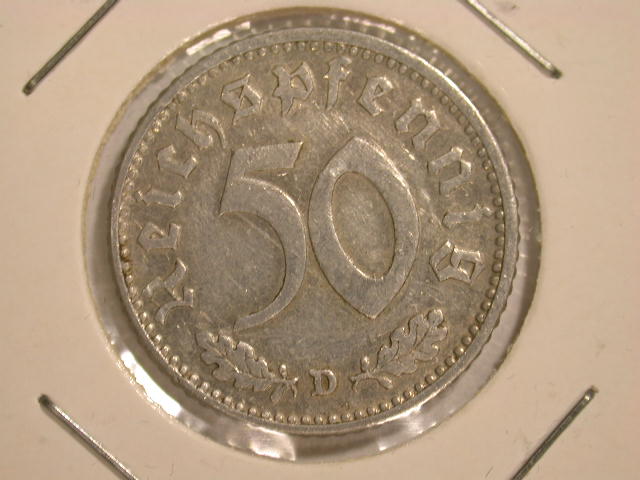  12060 3.Reich  50 Pfennig 1941 D  in sehr schön   