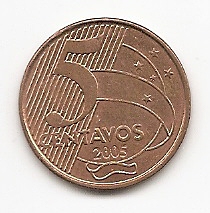  Brasilien 5 Centavos 2005 #528   
