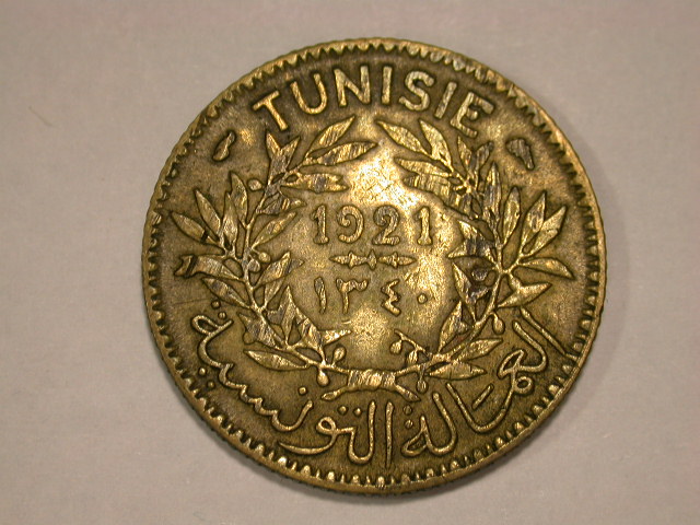  13001  Tunesien  1 Franc  1921  in vz !!   