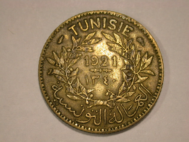 13001 Tunesien 1 Franc 1921 in vz !!