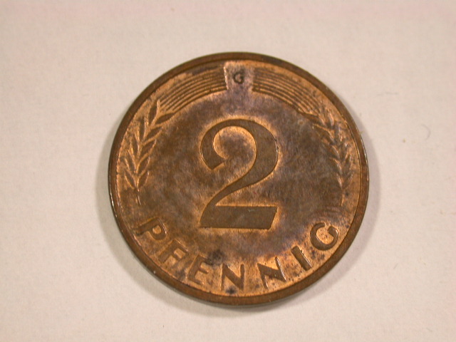  13002  BRD 2 Pfennig  1964 G in vz/vz-st   