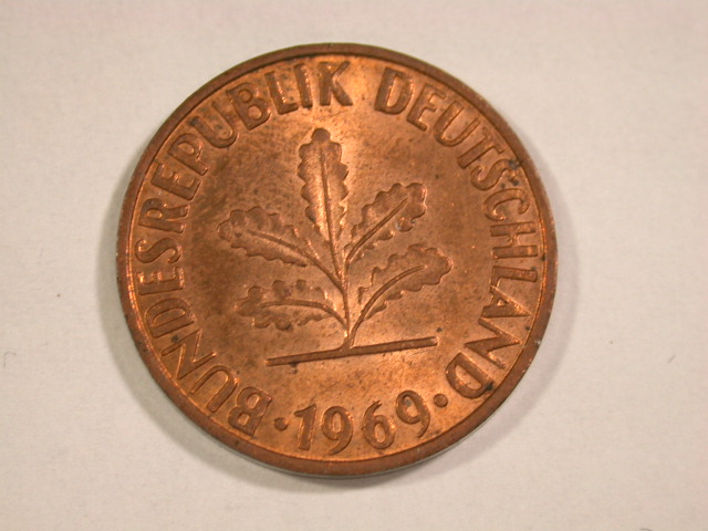  13002  BRD 2 Pfennig  1969 F  in vz-st   