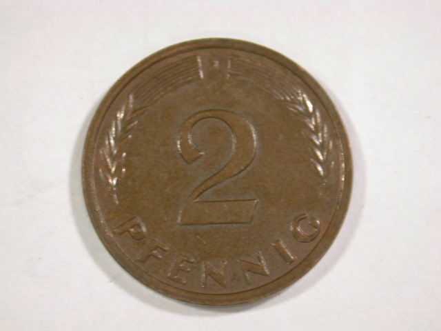  13002  BRD 2 Pfennig  1958 D in vz   