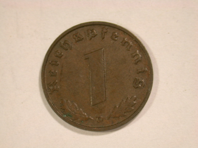  13002 3.Reich  1 Pfennig  1939 D in vz/vz-st   