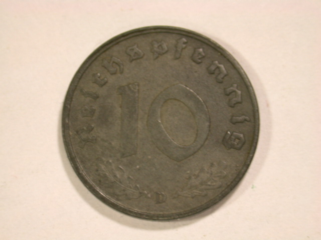  13002 3. Reich  10 Pfennig  1940 D in vz   