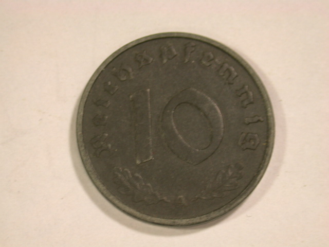  13002 3. Reich  10 Pfennig  1942 A in vz-st   