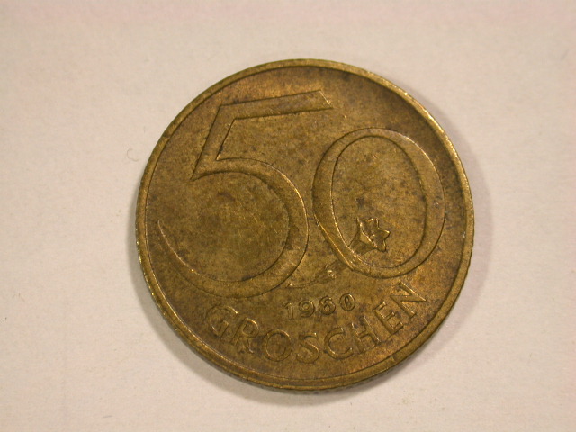 13002 Österreich 50 Groschen 1960 in vz/vz-st