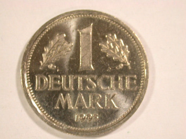 13003 BRD 1 Mark 1993 D in f.st/st Erstabschlag