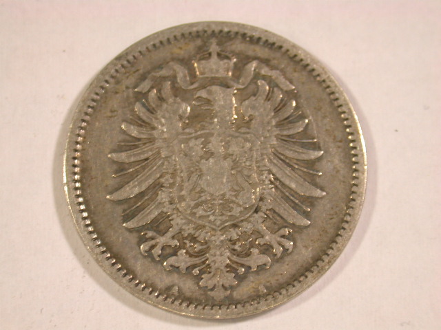  D10 Silber Kaisereich  J.9 1 Mark  1875 A in s/ss   