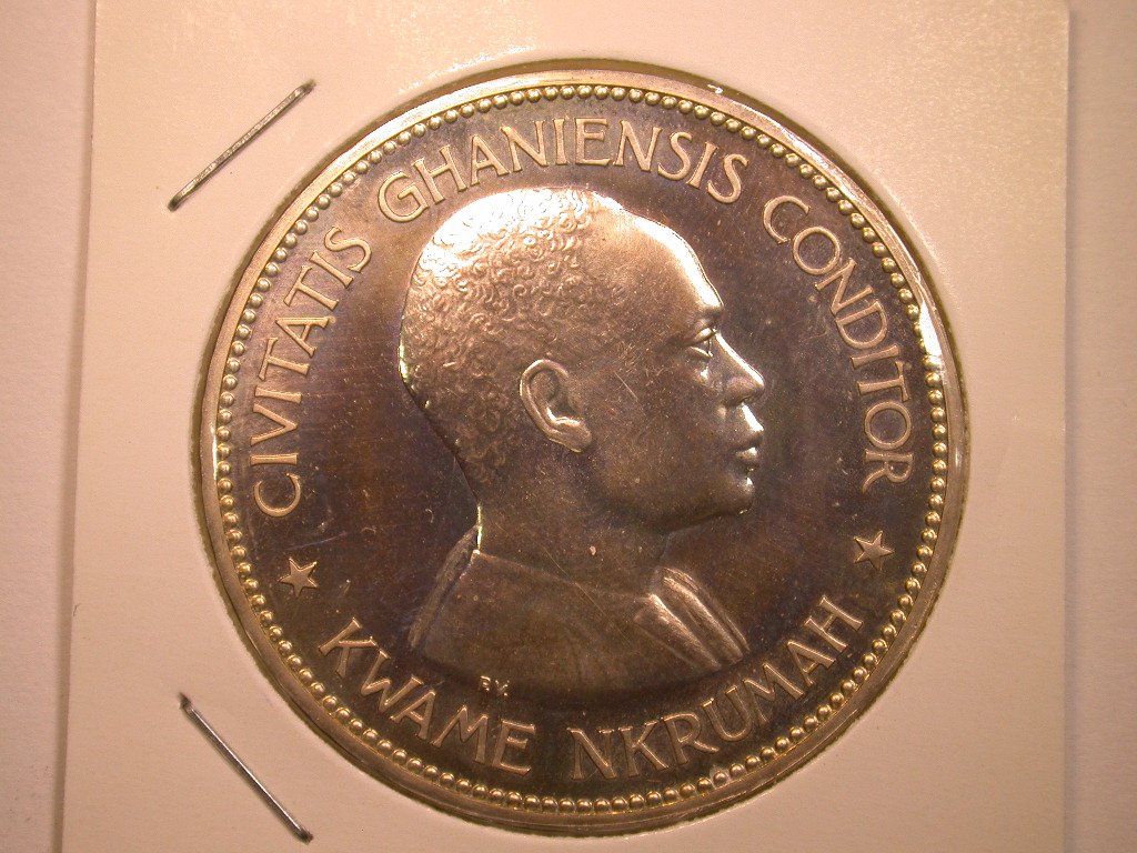  13004 Ghana  10 Schilling 1958 in PP (Proof) 28,28 Silber   