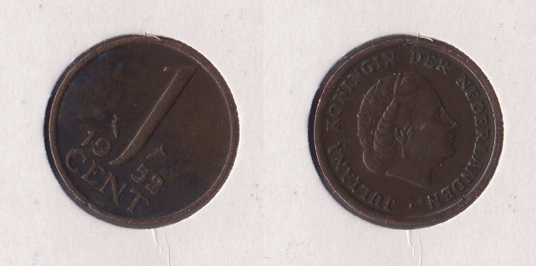  Niederlande 1 Cent 1952 <i>Juliana</i>   