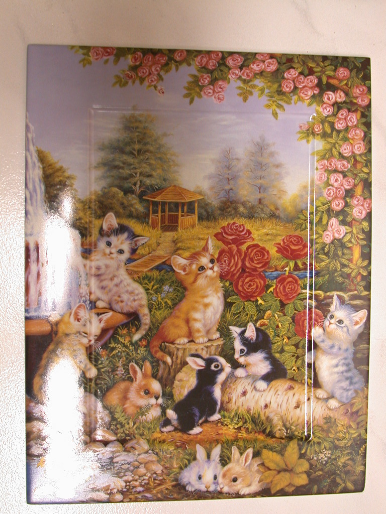 Katzen Sammel Bild aus Porzellan geringe Auflage Bradex Annaburg