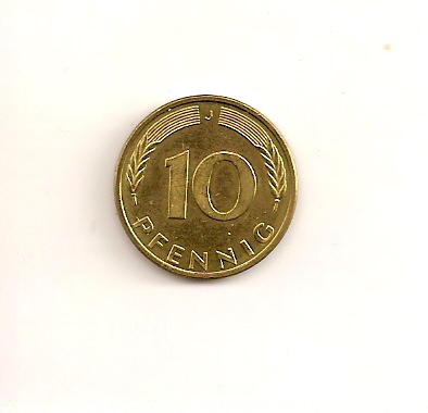  80 versch. 10 Pfennigstücke 1949-1996   