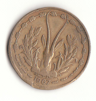  10 Franc Zentralafrikanische Staaten 1967 (G339)   