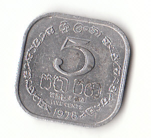  5 Cent Sri Lanka /Ceylon 1978  (G363)   