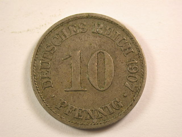 13005 KR 10 Pfennig 1906 A in sehr schön