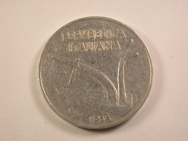  13006 Italien  10 Lire  1956  in sehr schön+  RRR   