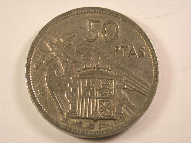  13006 Spanien  50 Ptas 1959 in ss-vz   