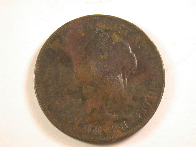  13006 Großbritanien Viktoria  half Penny 1899  Belegstück   