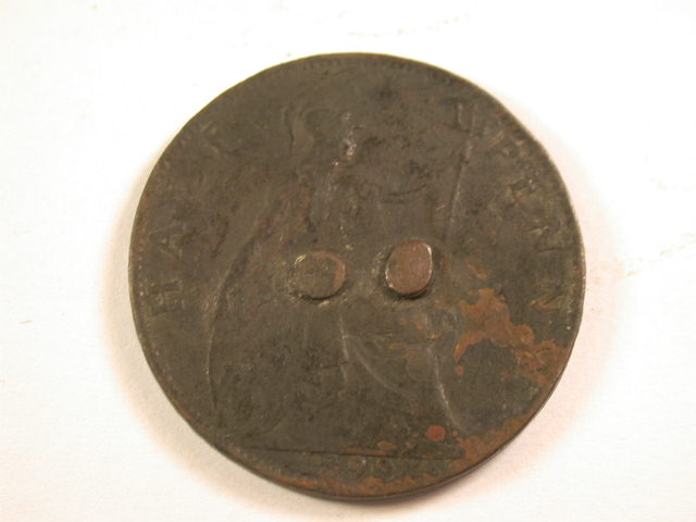  13006 Großbritanien Viktoria  half Penny 1899  Belegstück   