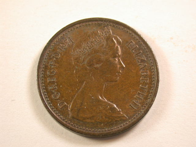13006 Großbritanien Elizabeth New Penny 1971 vz-st/f.st