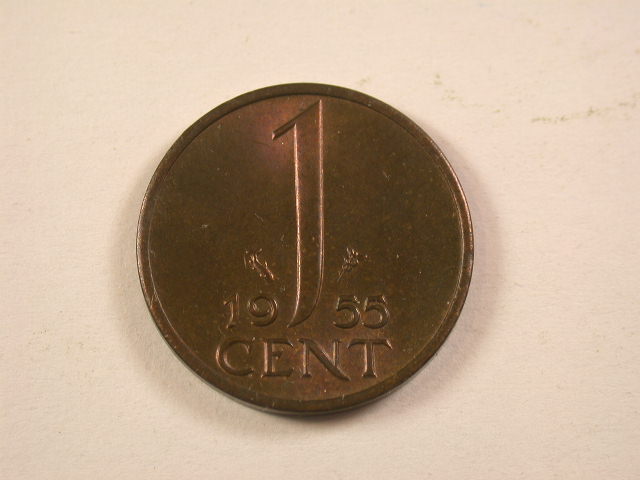 13006 Niederlande Juliana 1 Cent 1955 in St fein !!
