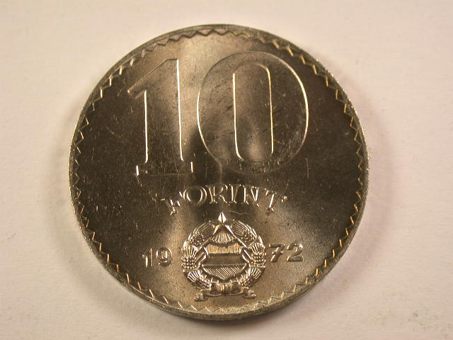 13006 Ungarn 10 Forint 1972 in vz-t/f.st !!