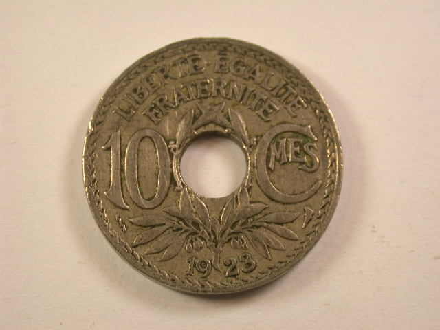  13006 Frankreich  10 Centimes von 1923  in ss  Orginalfoto   