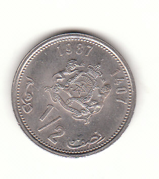  1/2 Dirham Marokko 1987 (G242)   