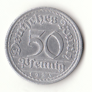 50 Pfennig Deutsches Reich 1920 A(G419)