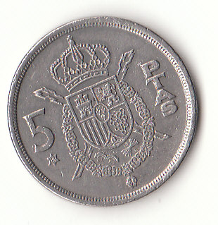 Spanien  5 Pesetas 1975 * 80 (G426)