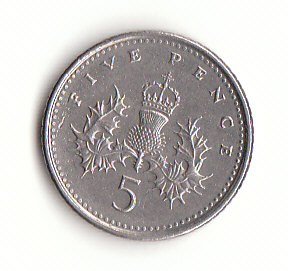 5 New Pence Großbritannien 1998 (G429)