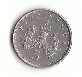  5 New Pence Großbritannien 1998 (G429)   