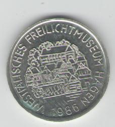 Medaille auf das Westfälische Freilichtmuseum Hagen aus dem Jahr 1986(k131)