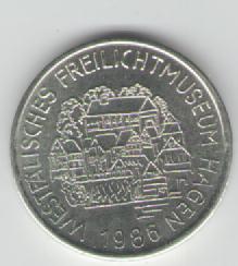  Medaille auf das Westfälische Freilichtmuseum Hagen aus dem Jahr 1986(k130)   