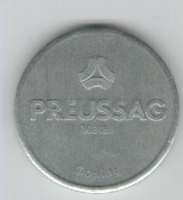  Medaille der Preussag Metall Goslar auf die Bergbau 1981 in Düsseldorf(k136)   