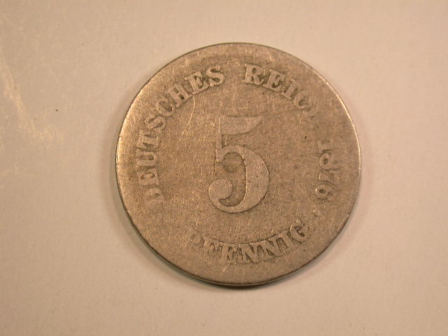 13007 KR 5 Pfennig 1876 E in schön