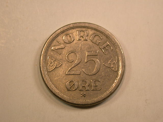 13008 Norwegen 25 Öre von 1957 in ss-vz Selten RR