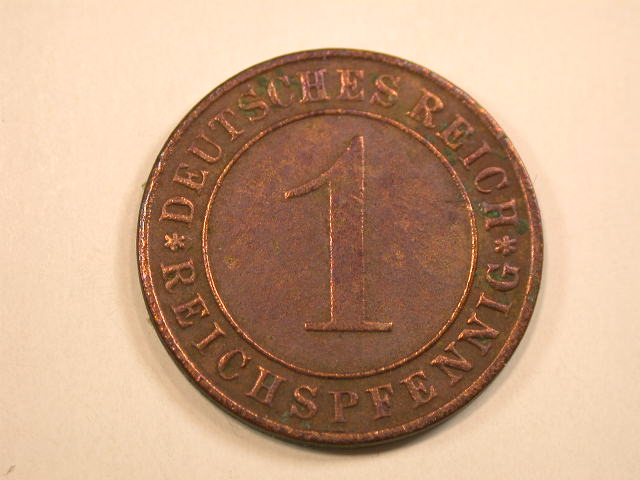  13009  Weimar  1 Reichspfennig 1936 D in ss   