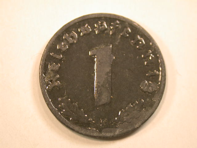  13009 3.Reich  1 Pfennig 1941 F in vz, zaponiert   