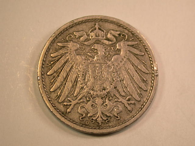  13009 KR  10 Pfennig  1908 D in ss   