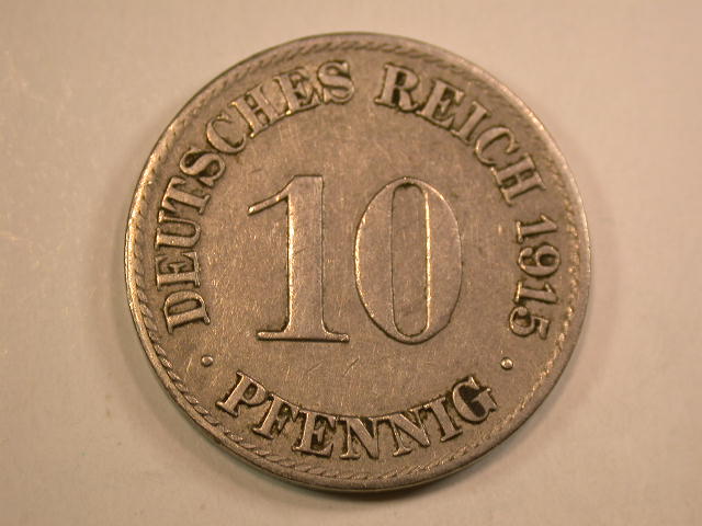  13009 KR  10 Pfennig  1915 A  in ss-vz   