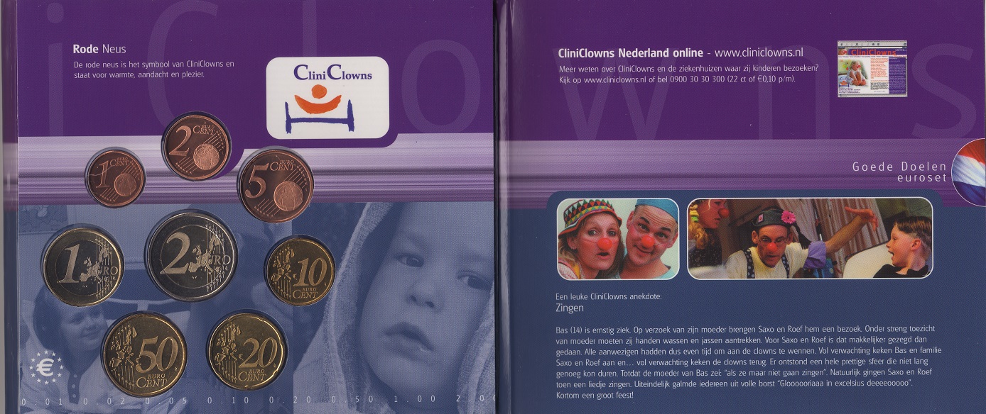  Original KMS Niederlande 1999 -BU- <i>CliniClowns</i> **Auflage 65.000 Ex. weltweit**   