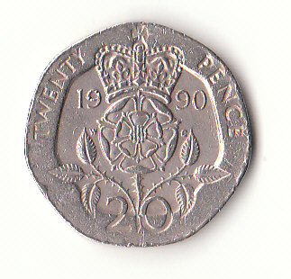  20 Pence Großbritannien 1990 (G468)   