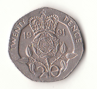  20 Pence Großbritannien 1991 (G470)   