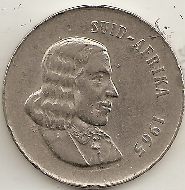 Südafrika, Republik Apartheid, 20Cents, 1965, SS
