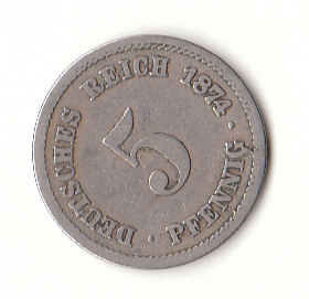 Kaiserreich 5 Pfennig 1874 A (G495)