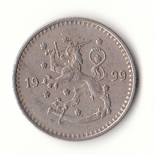  1 Markka Finnland 1939 (F141)   